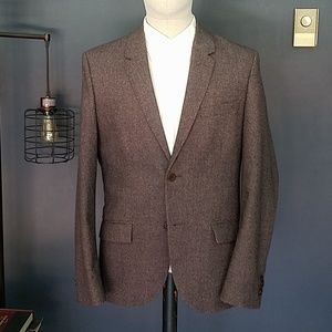 H&M Blazer in ox blood/dark brown wool